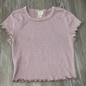 Altar'd State Lavender Smocked Crop Top